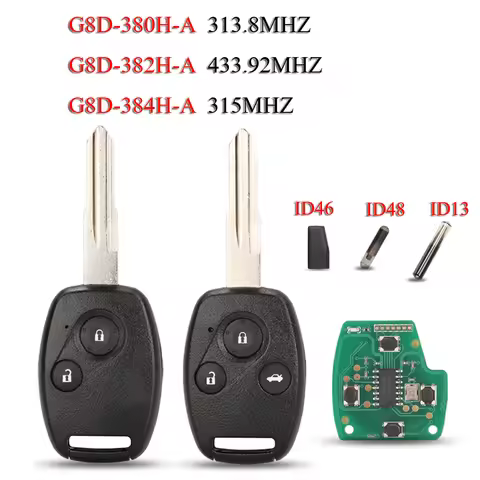 jingyuqin G8D-380H/382H/384H-A Remote Smart Car Key For Honda CRV Accord Odyssey Jazz 313.8/315/433.