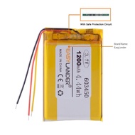 * /3 wires 3.7V 1200mAh 603450 Lithium Polymer LiPo Rechargeable Battery replacement for HS70 Corsai