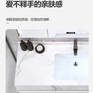 ‍🚢Rock Plate Bathroom Cabinet Simple Bathroom Wash Basin Cabinet Combination Ceramic Basin Wash Table Mirror Cabinet Set