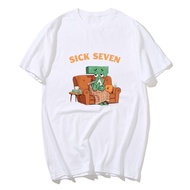 Sick Seven 67 Halloween Costume Fun Wordplay Design T-Shirt Y2k Six Seven Joke Sarcastic Saying Tee 