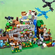 【Hi】MY WORLD Lego Toy Minecraft Cave Minifigures Village House