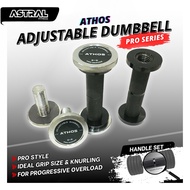 Adjustable Dumbbell PREMIUM ATHOS PRO series Stick Handle set (plate loaded) Dumbbell Dumbbell Set
