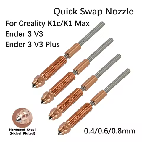 For Creality K1c Nozzle K1 Max Nozzle Kit Ender 3 V3 Nozzle Hardened Steel Quick Swap All-in-one Hig
