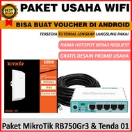 Paket Alat Usaha Wifi Sistem Billing Voucher RT RW NET Siap Pakai Full Setting - Tenda 03 & RB750GR3
