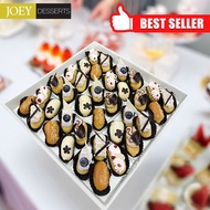 {JOEY Dessert Platter} Assorted Mini Eclairs Party Box 36pcs | Dessert Catering