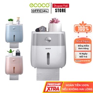 ECOCO E1804 2-Tier Toilet Wallpaper Holder with Drawers, Waterproof, ABS Plastic Material Toilet Pap