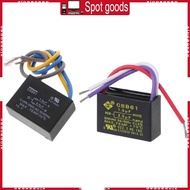 XI Black CBB61 1 5uF+2 5uF 3 Wires AC 300V 50 60Hz Capacitor For Ceiling Fan