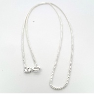 SilverWorks Box Chain Silver Necklace 18 inches N74
