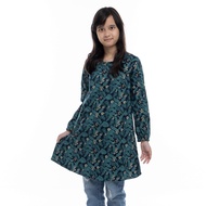 AQEELA Flower Journey Kids Blouse - Green (ak321f)
