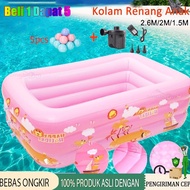 CODE F63E CODPink Large Rubber Inflatable Jumbo Children's and Baby Swimming Pool Family Inflatable 