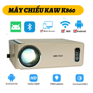 Máy chiếu mini KAW - K860 máy chiếu gia đình Kết nối điện thoại máy tính kết nối wifi  Độ phân giải 