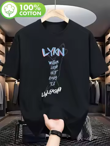 Y2K Pattern T-shirt Boygrup William Nut Hong Tui with Lykn Lyrics and Note Patterns for Concerts and