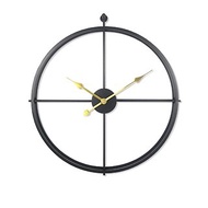 鐵製設計時鐘 曜黑金針62cm 黑色烤漆 台製機芯 鐵藝鐘 簡約 藝術