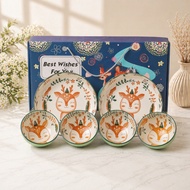 Aveline [BREAKPROOF GUARANTEE] Hampers Bowl Set Ceramic Plate Eiko Japanese Style Bowl And Plate / P
