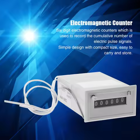 6 Digit Pulse Counter CSK6‑NKW 6 Digit Electromagnetic Pulse Counter AC220V / AC110V / DC24V / 12V E