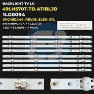 LG 49 Inch TV Backlight 49LH570T-TD.ATIBLJD SVC490A44_REV05_8LED_R/L