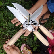 Pisau Tajam Baja Asli Ukuran 33 CM / Pisau Raut Bambu Super Tajam / Pisau Durian / Pisau Tajam Pisau