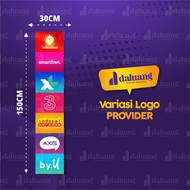Spanduk Konter Pulsa Custom | Cetak Banner Logo Bank Game Online Aplikasi Top Up Tagihan Isi Pulsa A