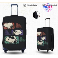 Snoopy luggage cover, stretchable spandex fabric, flexible Luggage Cover 18 20 22 24 26 28 30 32 inc