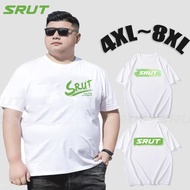 SRUT【4XL-8XL】Oversized Printed T-shirt Fashionable Men's Loose Breathable Cotton