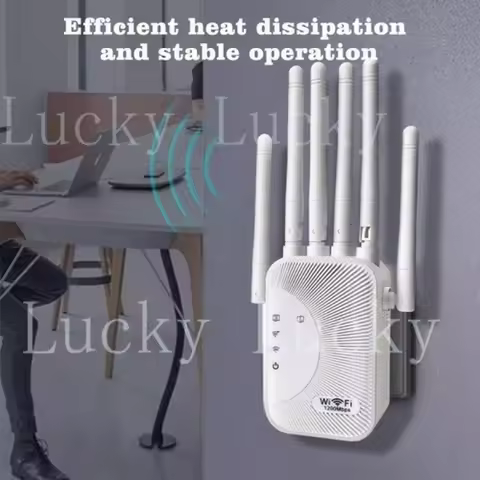 f for 2.4G/5GWiFi Dual Band Repeater 1200Mbps Wireless Signal Range Extender Wi-F H6J8