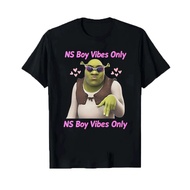 NS Boy Vibes Only Shrek T-Shirt - Funny Pop Culture Short Sleeve Men's T-shirt Graphic Tee for Overs