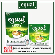 Equal Stevia No Calorie Sweetener Sachets (100 sticks/ 40 sticks) - Suitable for Diabetics