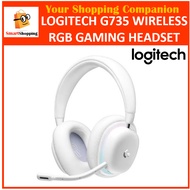 Logitech G735 Wireless Bluetooth Gaming RGB Headset with Mic Rechargeable Lightspeed Off-White 981-0
