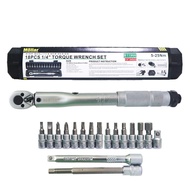1/ 4" Torque Wrench 5-25 Nm Adjustable Torque Wrench Set 18 pcs