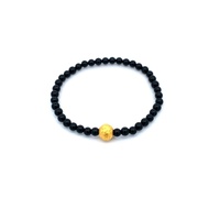 Top Cash Jewellery 999 Pure Gold SoccerBall Charm with Beads Bracelet [LM280]