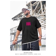[M-8XL] Light Luxury Short Sleeved T-shirt for Men European American Handsome Plus Size T-shirt