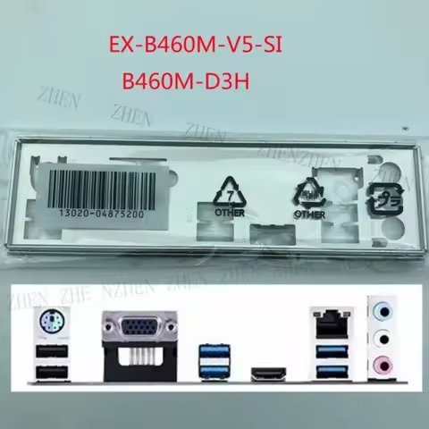 Y For Asus EX-B460M-V5-SI & B460M-D3H Shield I/O IO Rear Backplate Motherboard