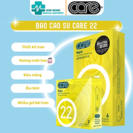 Bao cao su siêu mỏng Care 22 truyền nhiệt nhanh, nhiều gel, cao cấp cảm giác chân thật hộp 3, 6 chiế