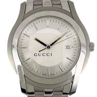 นาฬิกาข้อมือ Gucci G-Class 5500XL มือสองสำหรับผู้ชาย หน้าปัดสีขาว สแตนเลสสตีล ควอตซ์ อะนาล็อก