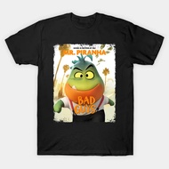 The Bad Guys2 T-shirt Baju Animation Mr. Piranha 100%Cotton Summer Short Sleeve Lelaki & Wanita Tee