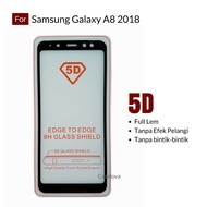 Tempered Glass Premium 5d Full Cover Color Tempered Glass For Samsung Galaxy A8 2018