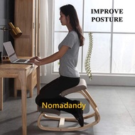 Posture Correction Stool Ergonomic Kneeling Chair Rocking Wooden Kneeling Computer Posture Chair