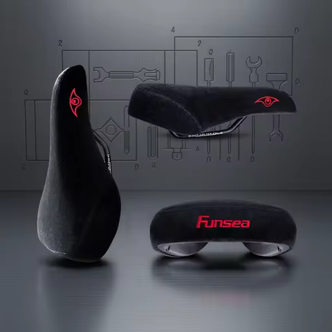 Funsea Seat Eagle Eye Red Bike Saddle Wheelie Stunt Big BMX Cruiser Bicycle Accessaries Grippy Surfa