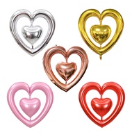 New Style Valentine's Day 3D Heart-to-Heart Balloon Heart-to-Heart Center Hook Heart @-