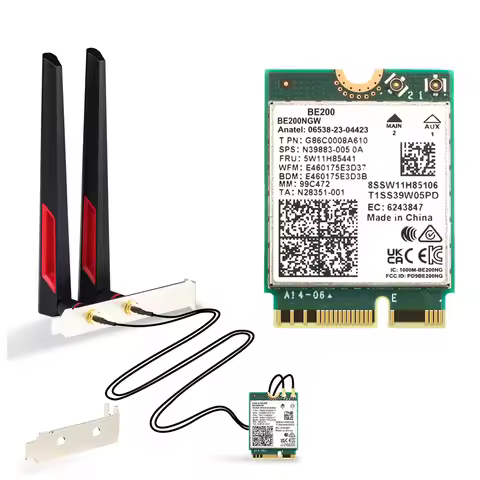 WIFI 7 BE200 Wireless WiFi 6E Card Bluetooth 5.4 802.11AX Tri-Band M.2 NGFF Network adapter for Win1