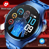 Health Blood Glucose Smart Watch ECG+PPG Bluetooth Call 466*466 AMOLED Screen Heart Rate Monitor Blood Pressure Smartwatch Men