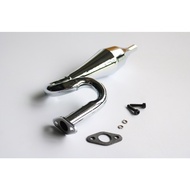 Chrome Iron Tuned Pipe Fits 1/5 RC FS Racing FG MCD RAMPAGE Truck Buggy