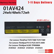 01AV423 01AV424 SB10K97580 Laptop Battery For Lenovo ThinkPad T470 T570 T480 T580 P51S P52S TP25 A47