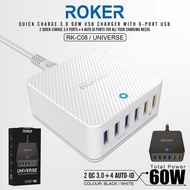 ROKER Charger Universe 6 USB 60WATT FAST CHARGING ALL IN ONE