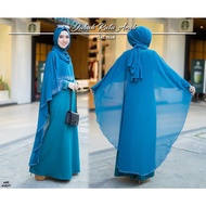 JUBAH MODEN A CUT / JUBAH TABURAN BATU SWAROSKI / JUBAH VIRAL / JUBAH RATU ARAB WARNA TEAL BLUE