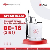 sprayer elektrik dan manual swan / sprayer swan type BE-16 2IN1 /