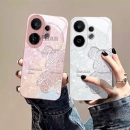 For Vivo V60 Casing Vivo V60 Lite Casing Liquid Glass Shell Diamond Bear Shockproof Mobile Phone Cas