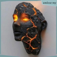 [AmlesoMY] "Cracked Soul" Wall Lamp  3D LED Wall Lamp in Human Form, Versatile Resin Sculpture, Beds