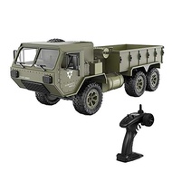 GoolRC RC Military Truck, 1:12 Scale 6WD Remote Control Car, 2.4GHz Army Cars All Terrain Off-Road T