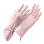 女士防曬手套 冰絲薄款 防滑防曬 透氣觸屏 戶外開車騎行- X標款-黑色 均碼